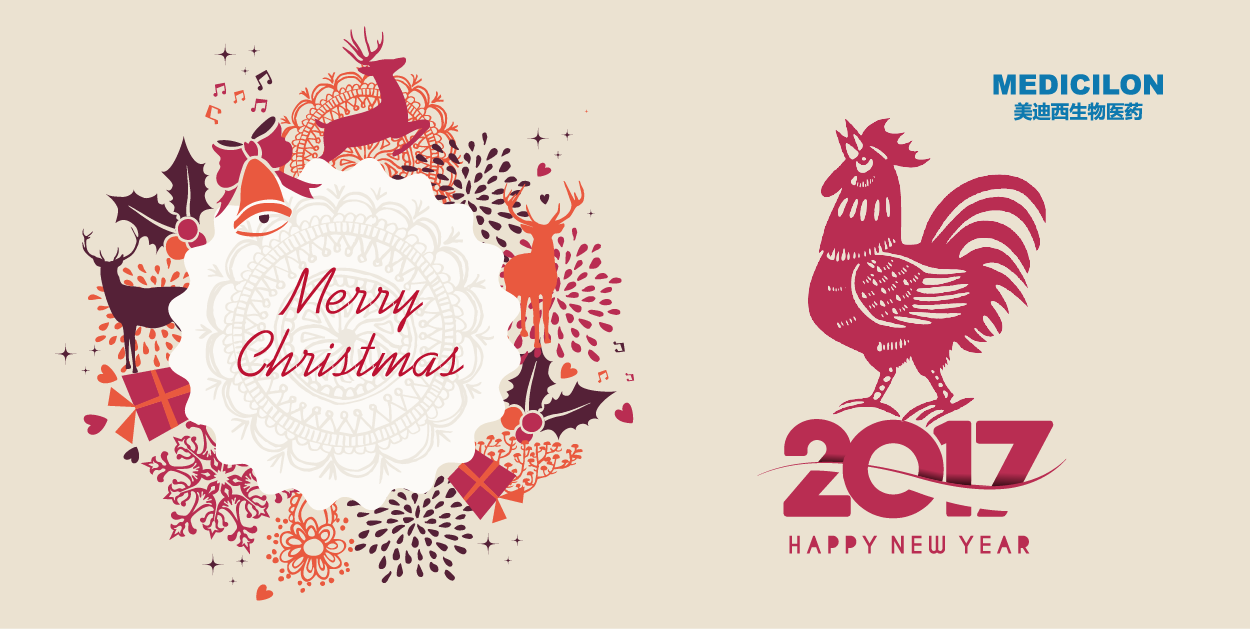 HJC黄金城平台生物医药祝您和您的家人圣诞、元旦快乐!